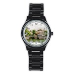 Amsterdam Holland Canal River Stainless Steel Round Watch Front