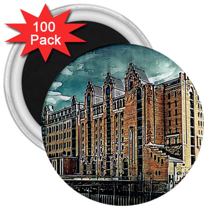 Architecture City Building Travel 3  Magnets (100 pack)