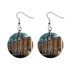 Architecture City Building Travel Mini Button Earrings by Wegoenart