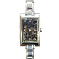 Castle Mansion Architecture House Rectangle Italian Charm Watch by Wegoenart