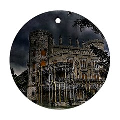 Castle Mansion Architecture House Ornament (round) by Wegoenart