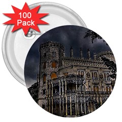 Castle Mansion Architecture House 3  Buttons (100 Pack)  by Wegoenart