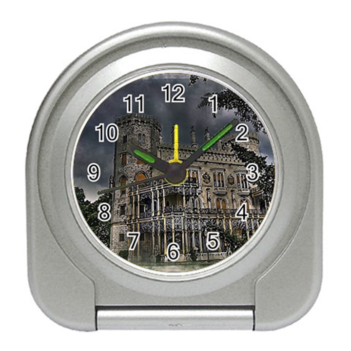 Castle Mansion Architecture House Travel Alarm Clock