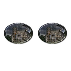 Castle Mansion Architecture House Cufflinks (oval) by Wegoenart