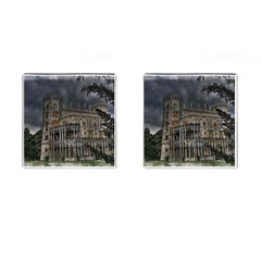 Castle Mansion Architecture House Cufflinks (square) by Wegoenart