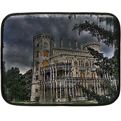 Castle Mansion Architecture House Fleece Blanket (mini) by Wegoenart