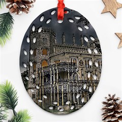 Castle Mansion Architecture House Ornament (oval Filigree) by Wegoenart