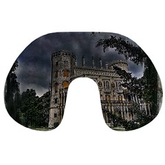 Castle Mansion Architecture House Travel Neck Pillow by Wegoenart