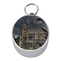 Castle Mansion Architecture House Mini Silver Compasses by Wegoenart