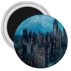 Cityscape Buildings Skyscraper 3  Magnets by Wegoenart