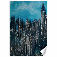 Cityscape Buildings Skyscraper Canvas 12  X 18  by Wegoenart