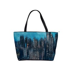 Cityscape Buildings Skyscraper Classic Shoulder Handbag by Wegoenart