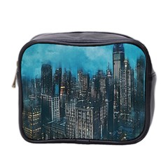 Cityscape Buildings Skyscraper Mini Toiletries Bag (two Sides) by Wegoenart