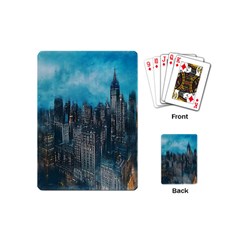 Cityscape Buildings Skyscraper Playing Cards Single Design (mini) by Wegoenart