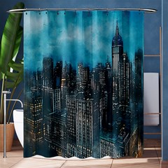 Cityscape Buildings Skyscraper Shower Curtain 60  X 72  (medium)  by Wegoenart