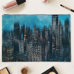 Cityscape Buildings Skyscraper Cosmetic Bag (xxl) by Wegoenart