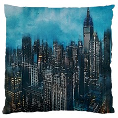 Cityscape Buildings Skyscraper Standard Flano Cushion Case (one Side) by Wegoenart