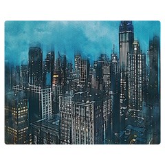 Cityscape Buildings Skyscraper Double Sided Flano Blanket (medium)  by Wegoenart