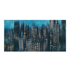 Cityscape Buildings Skyscraper Satin Wrap by Wegoenart