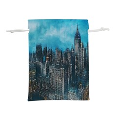 Cityscape Buildings Skyscraper Lightweight Drawstring Pouch (m)