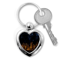 Architecture Buildings City Key Chain (heart) by Wegoenart