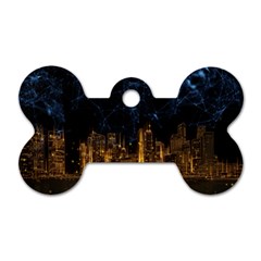 Architecture Buildings City Dog Tag Bone (one Side) by Wegoenart