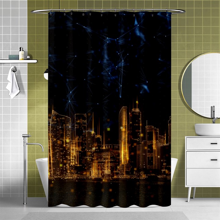 Architecture Buildings City Shower Curtain 48  x 72  (Small) 