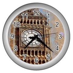 Big Ben London Wes Ben Big Wall Clock (silver) by Wegoenart