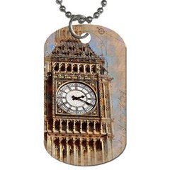 Big Ben London Wes Ben Big Dog Tag (one Side) by Wegoenart