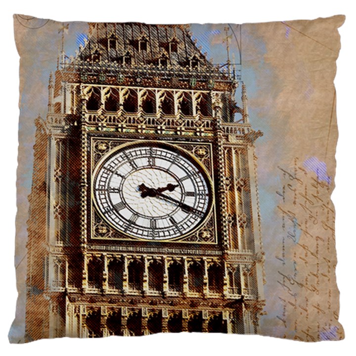 Big Ben London Wes Ben Big Standard Flano Cushion Case (Two Sides)