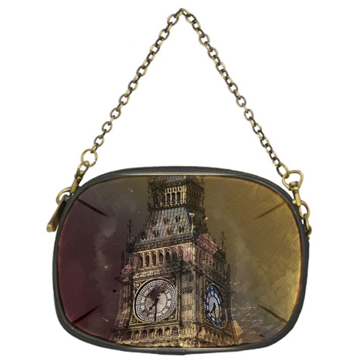 London Big Ben Building Chain Purse (One Side)