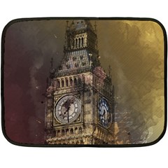 London Big Ben Building Double Sided Fleece Blanket (mini)  by Wegoenart