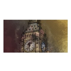 London Big Ben Building Satin Shawl by Wegoenart