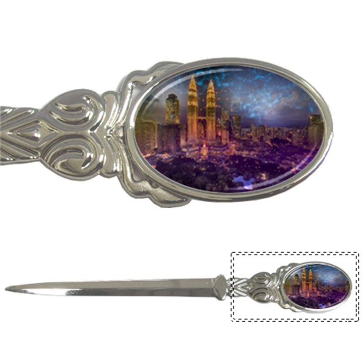 City Lights Skyline Buildings Letter Opener