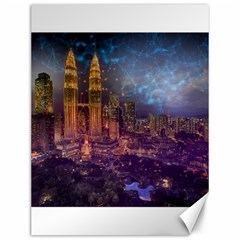 City Lights Skyline Buildings Canvas 12  X 16  by Wegoenart