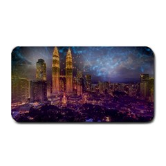 City Lights Skyline Buildings Medium Bar Mats by Wegoenart