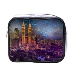 City Lights Skyline Buildings Mini Toiletries Bag (one Side) by Wegoenart