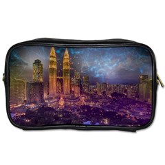 City Lights Skyline Buildings Toiletries Bag (two Sides) by Wegoenart