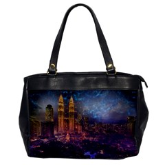 City Lights Skyline Buildings Oversize Office Handbag by Wegoenart