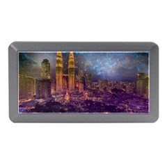 City Lights Skyline Buildings Memory Card Reader (mini) by Wegoenart