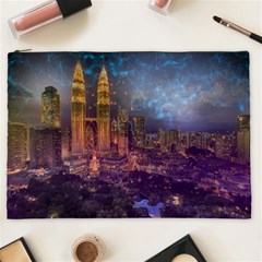 City Lights Skyline Buildings Cosmetic Bag (xxl) by Wegoenart