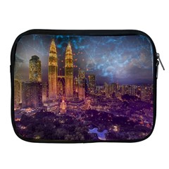 City Lights Skyline Buildings Apple Ipad 2/3/4 Zipper Cases by Wegoenart