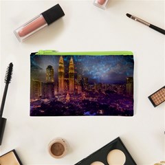 City Lights Skyline Buildings Cosmetic Bag (xs) by Wegoenart