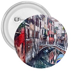 Venice Water Laguna Italy 3  Buttons by Wegoenart