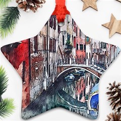 Venice Water Laguna Italy Star Ornament (two Sides) by Wegoenart