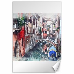 Venice Water Laguna Italy Canvas 12  X 18  by Wegoenart