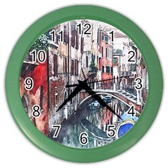 Venice Water Laguna Italy Color Wall Clock by Wegoenart