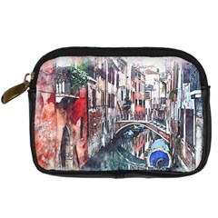 Venice Water Laguna Italy Digital Camera Leather Case by Wegoenart