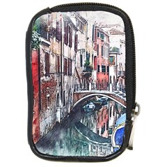 Venice Water Laguna Italy Compact Camera Leather Case by Wegoenart