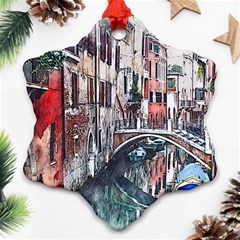 Venice Water Laguna Italy Ornament (snowflake) by Wegoenart